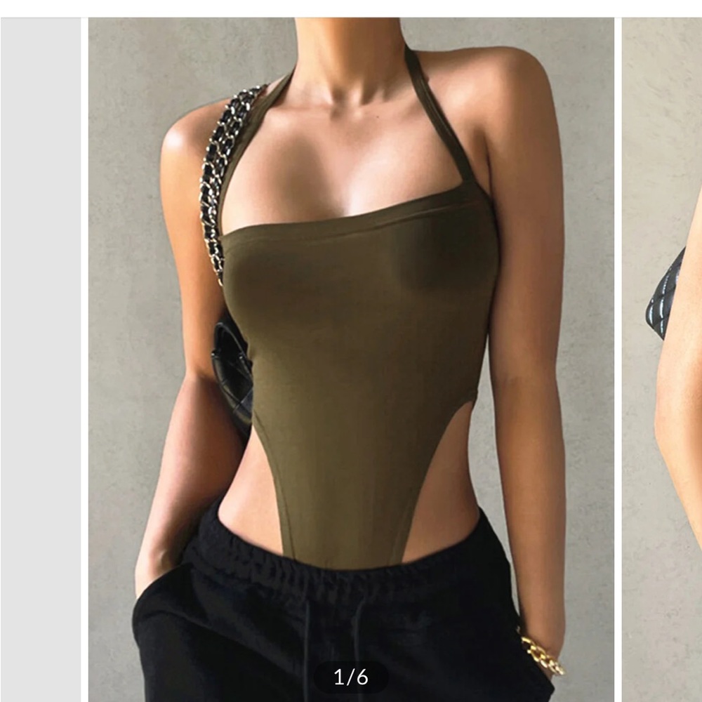 NWT Commense halter bodysuit size M